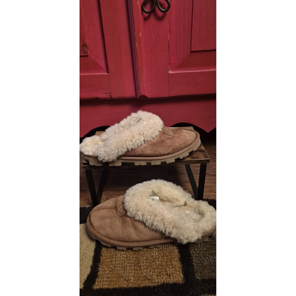 New 100% Authentic UGG Women's 9 Shoes Coquette Soft  Slippers Sandals Chestnut